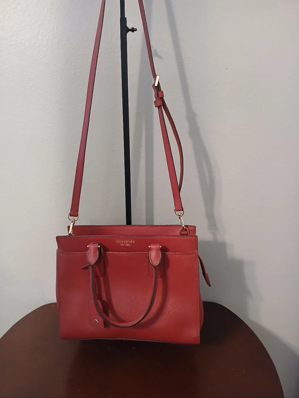 Kate Spade Cameron Saffiano red leather